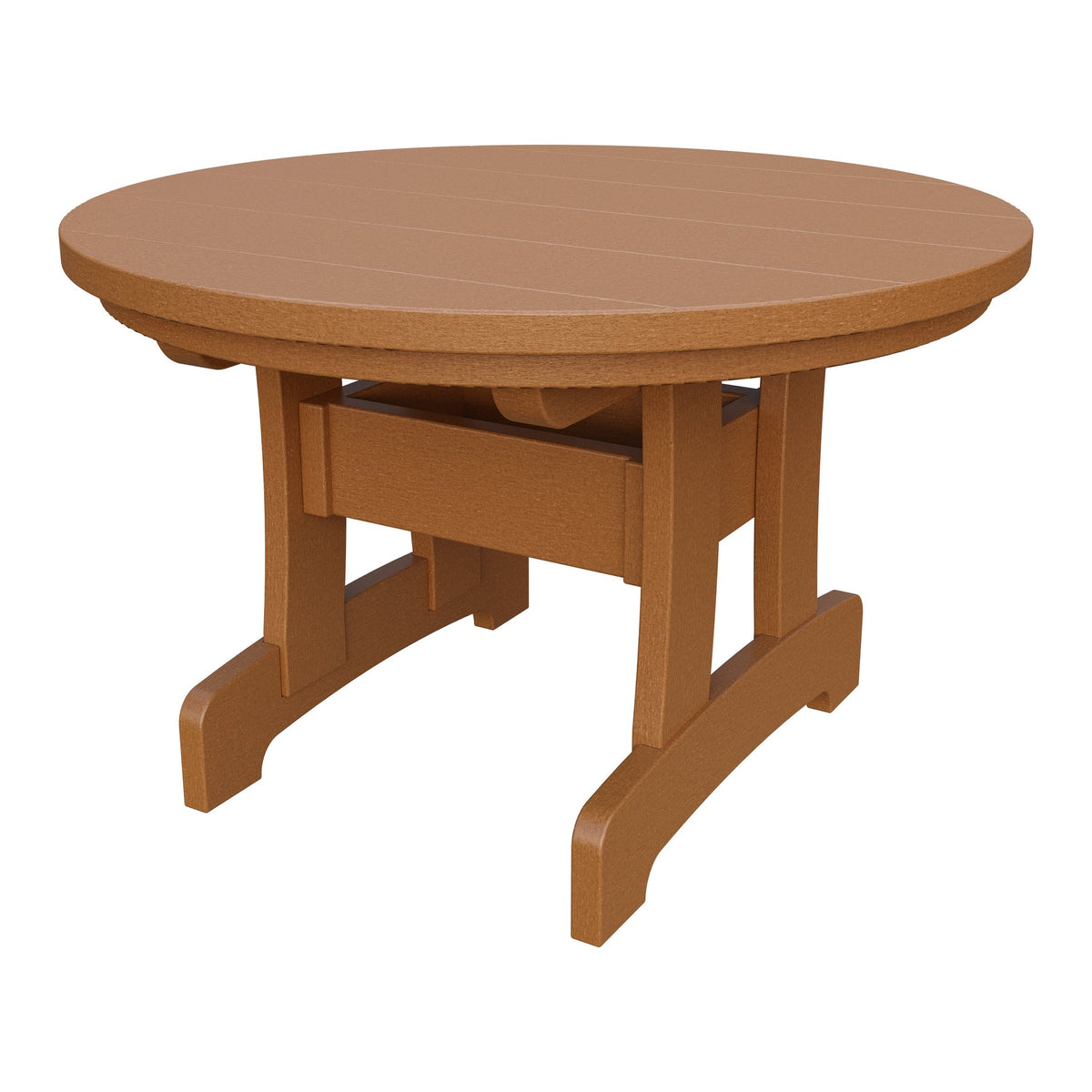 Amish Adirondack Round Poly Coffee Table in Cedar