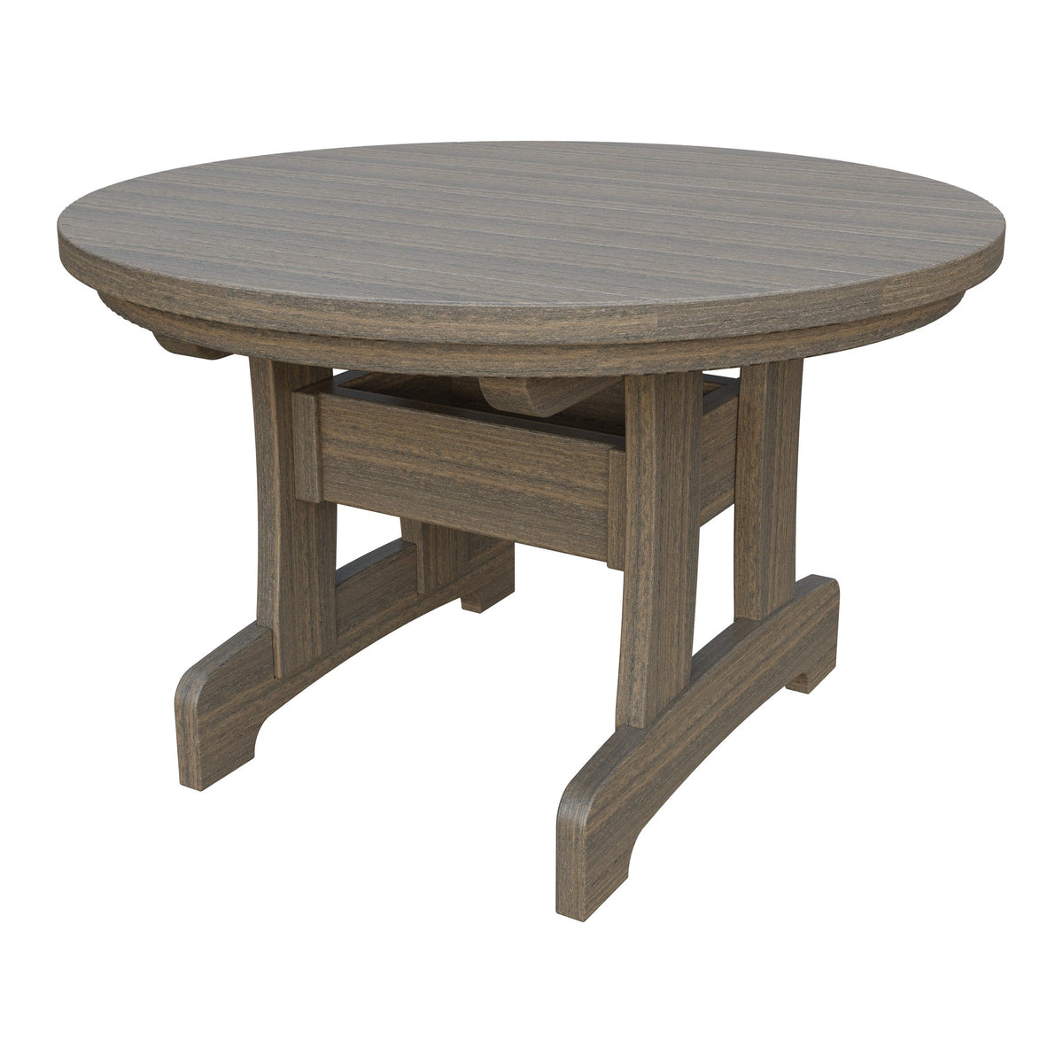 Amish Adirondack Round Poly Coffee Table in Coastal Gray