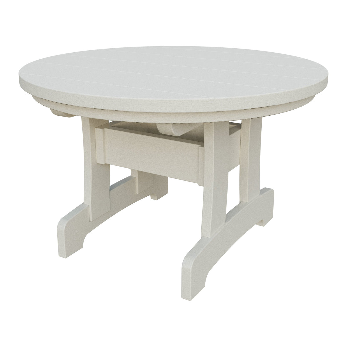 Amish Adirondack Round Poly Coffee Table in Ivory