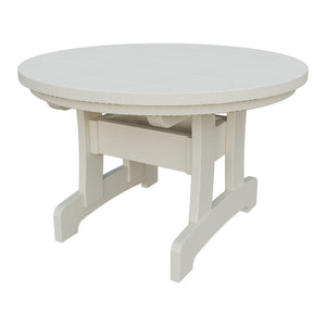 Amish Adirondack Round Poly Coffee Table in Ivory