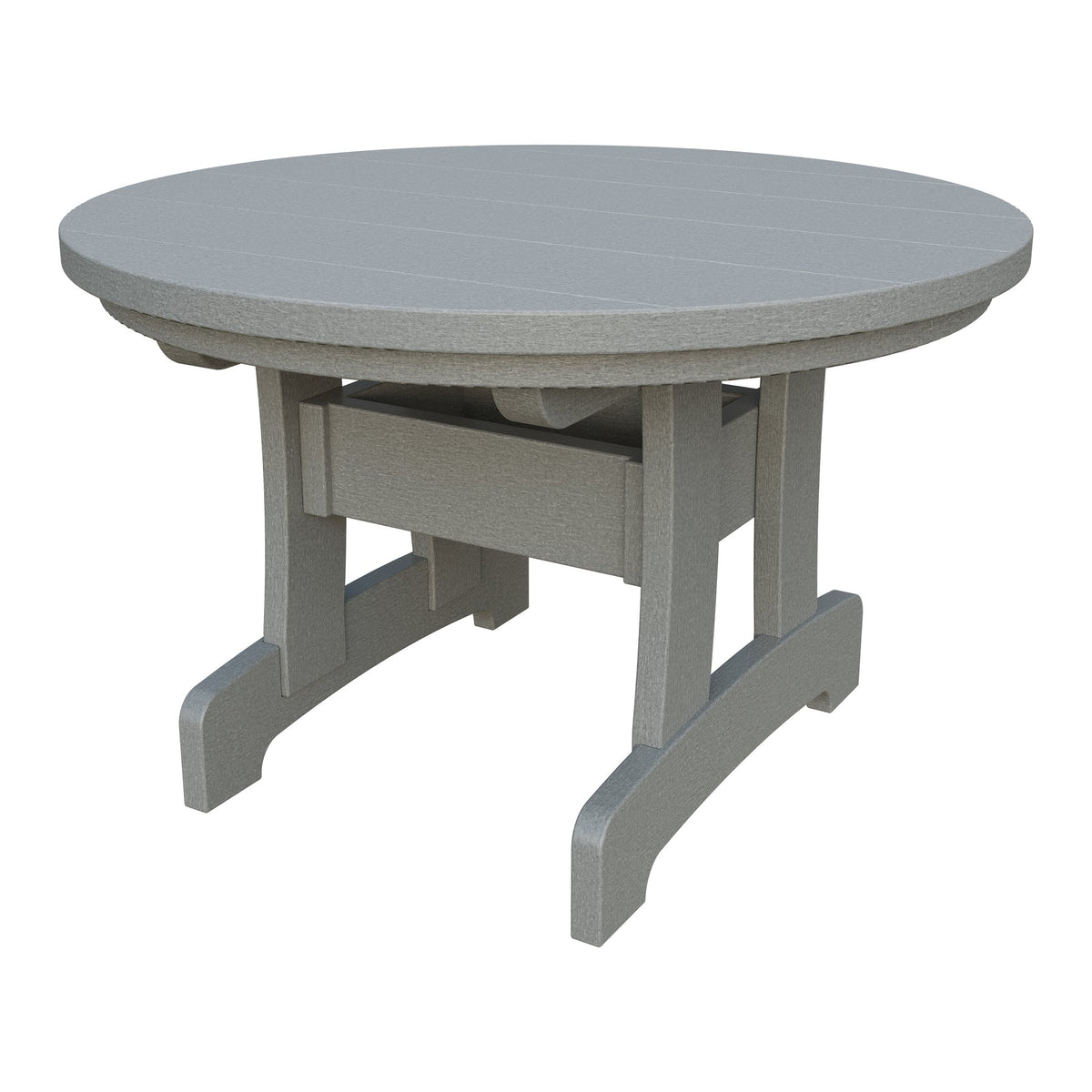 Amish Adirondack Round Poly Coffee Table in Light Gray