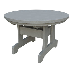 Amish Adirondack Round Poly Coffee Table in Light Gray