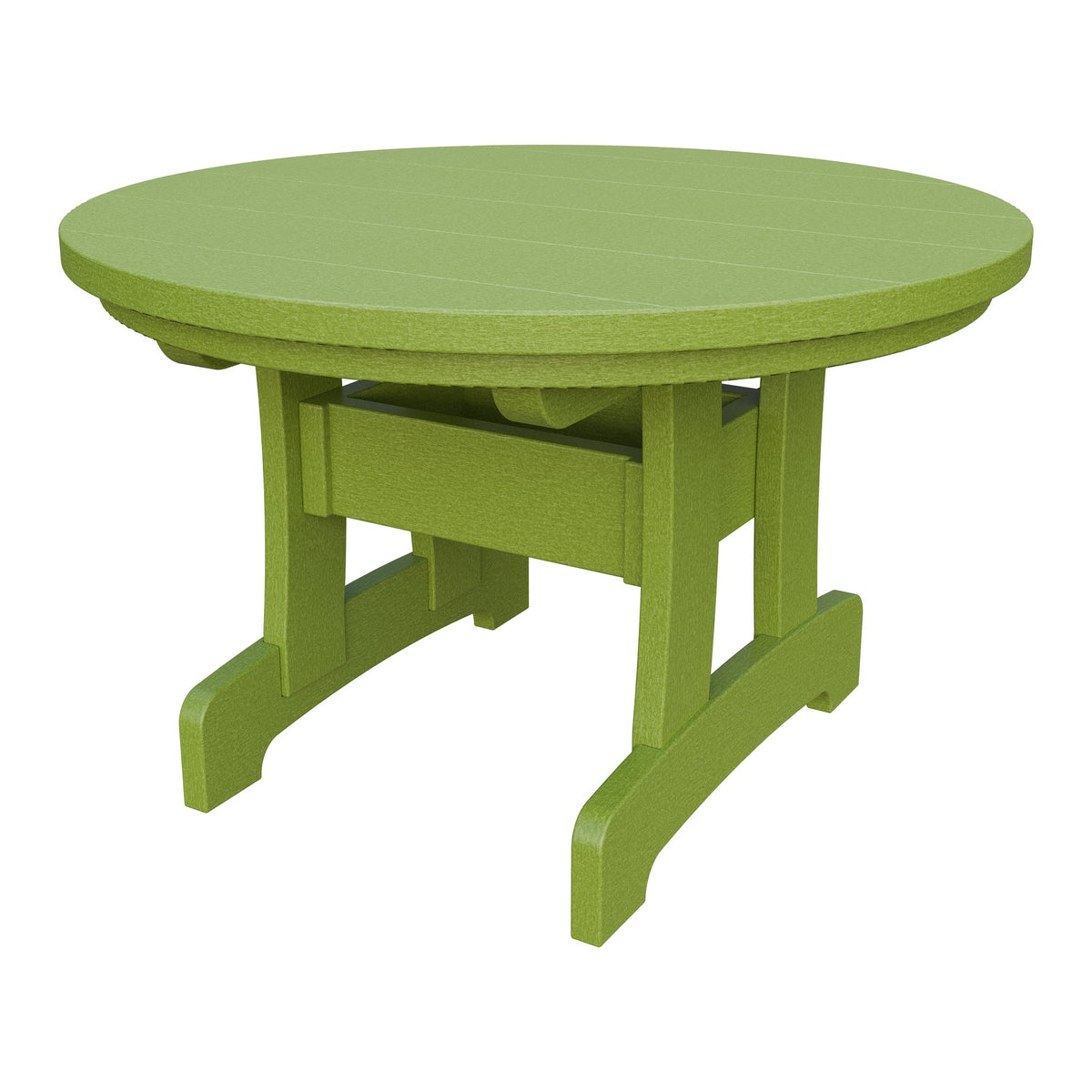 Amish Adirondack Round Poly Coffee Table in Tropical Lime Green