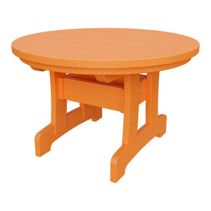 Amish Adirondack Round Poly Coffee Table in Bright Orange
