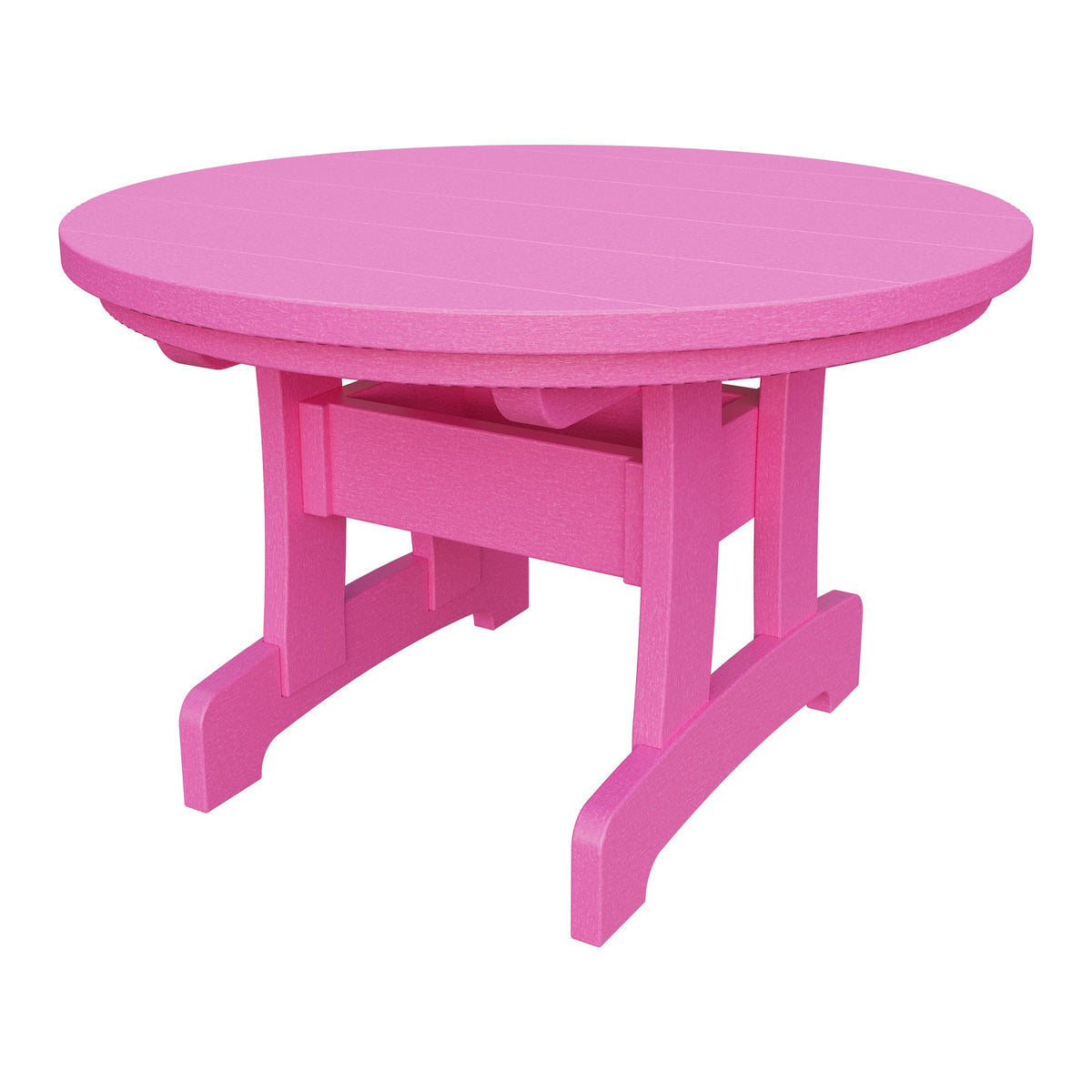 Amish Adirondack Round Poly Coffee Table in Pink