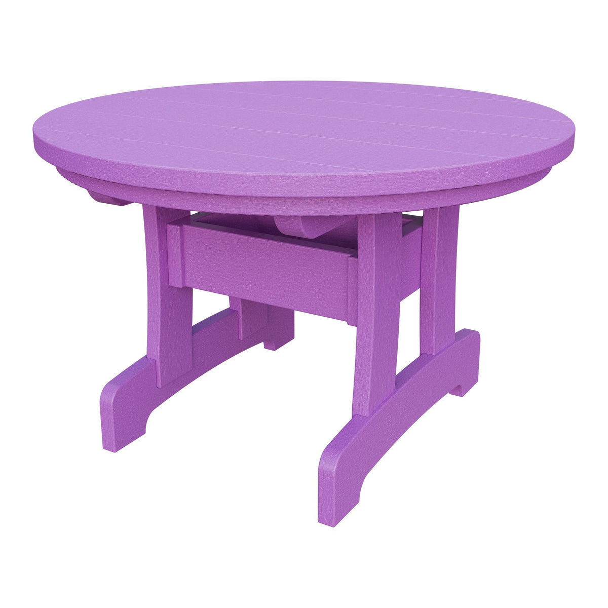 Amish Adirondack Round Poly Coffee Table in Bright Purple