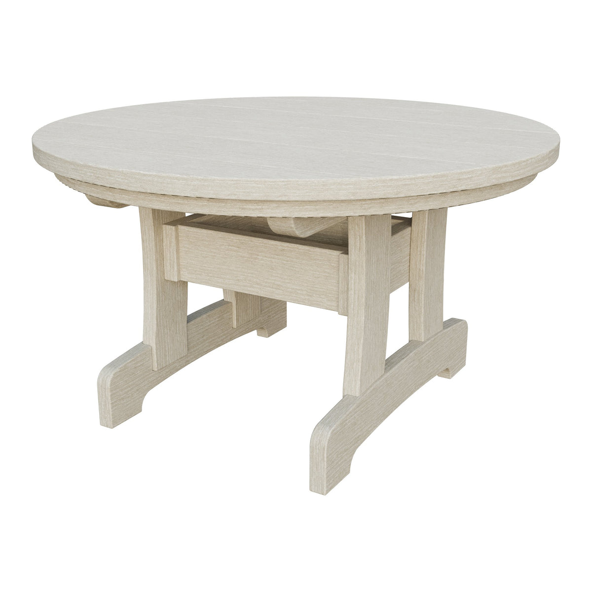 Amish Adirondack Round Poly Coffee Table in Seashell