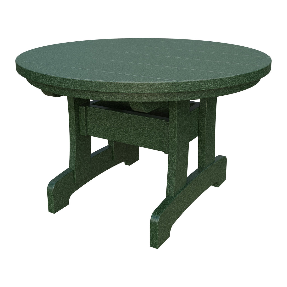 Amish Adirondack Round Poly Coffee Table in Turf Green