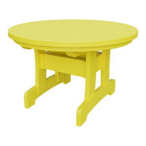 Amish Adirondack Round Poly Coffee Table in Lemon Yellow