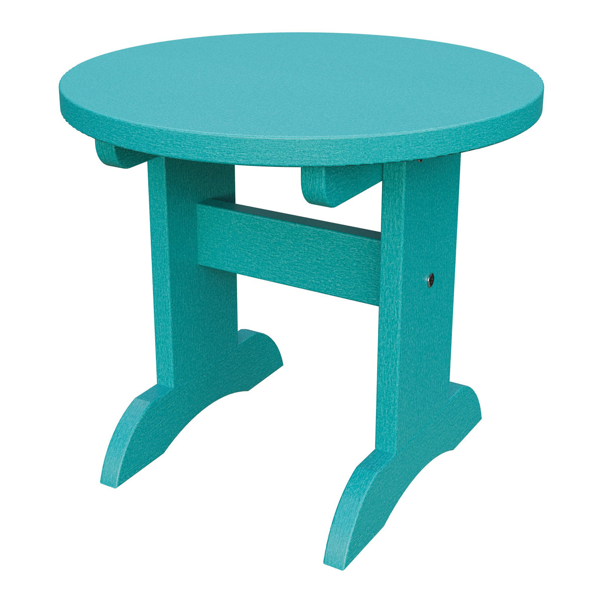 Amish Adirondack Round End Table in Aruba Blue
