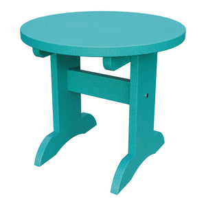 Amish Adirondack Round End Table in Aruba Blue