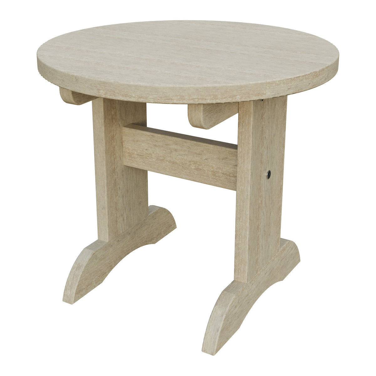 Amish Adirondack Round End Table in Birchwood