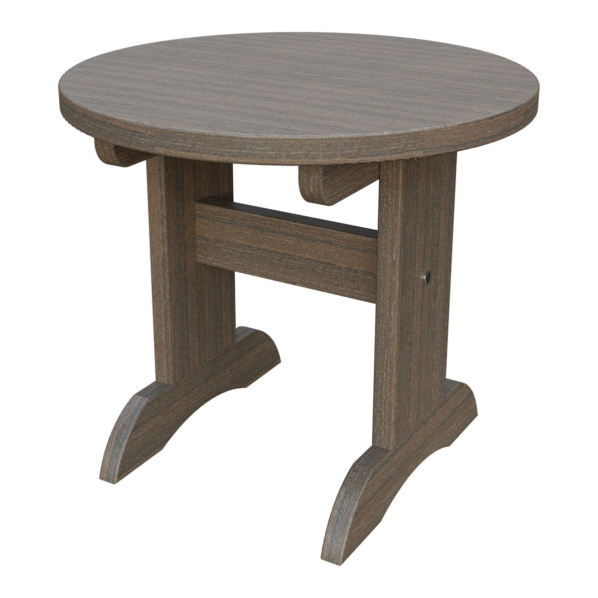 Amish Adirondack Round End Table in Brazilian Walnut