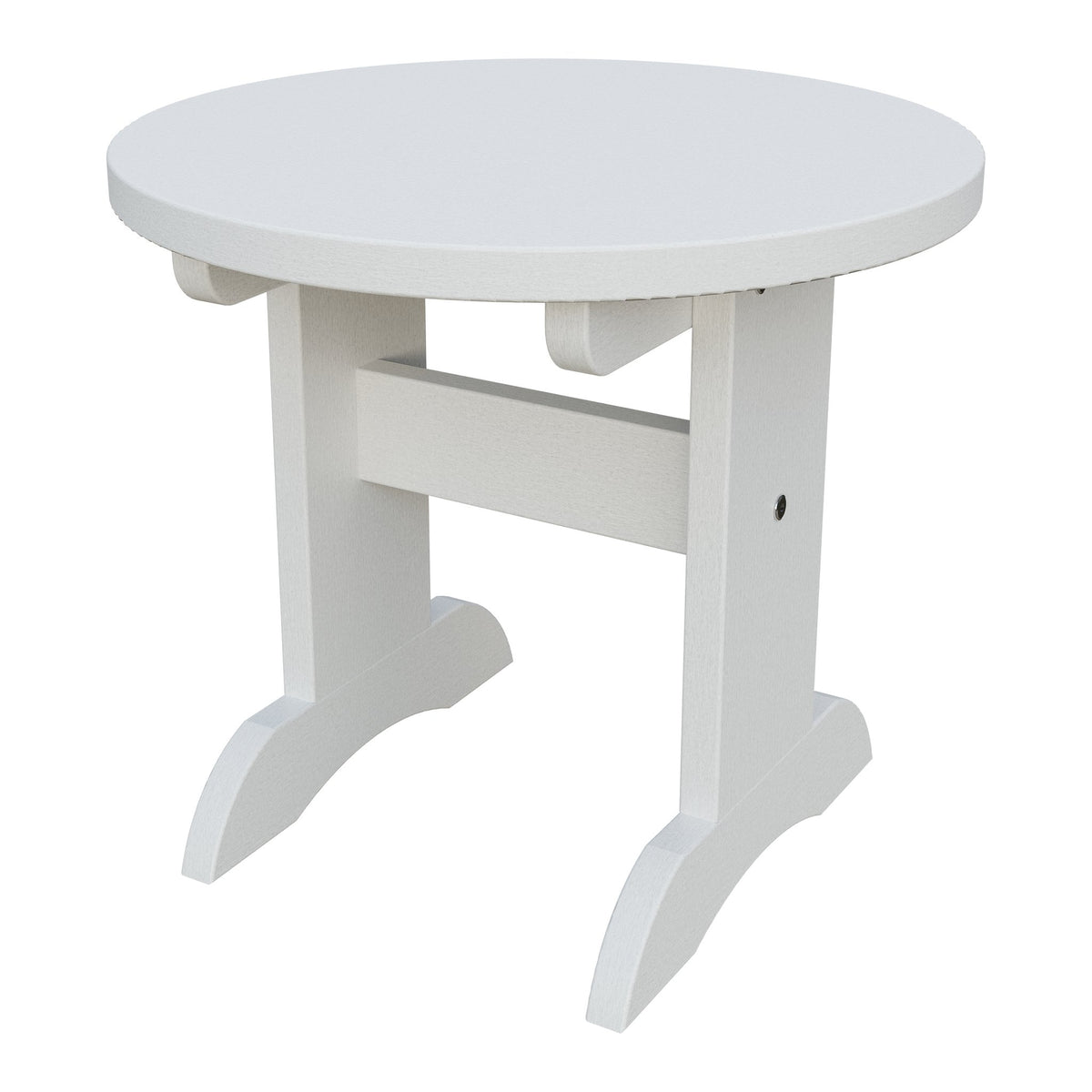 Amish Adirondack Round End Table in Bright White