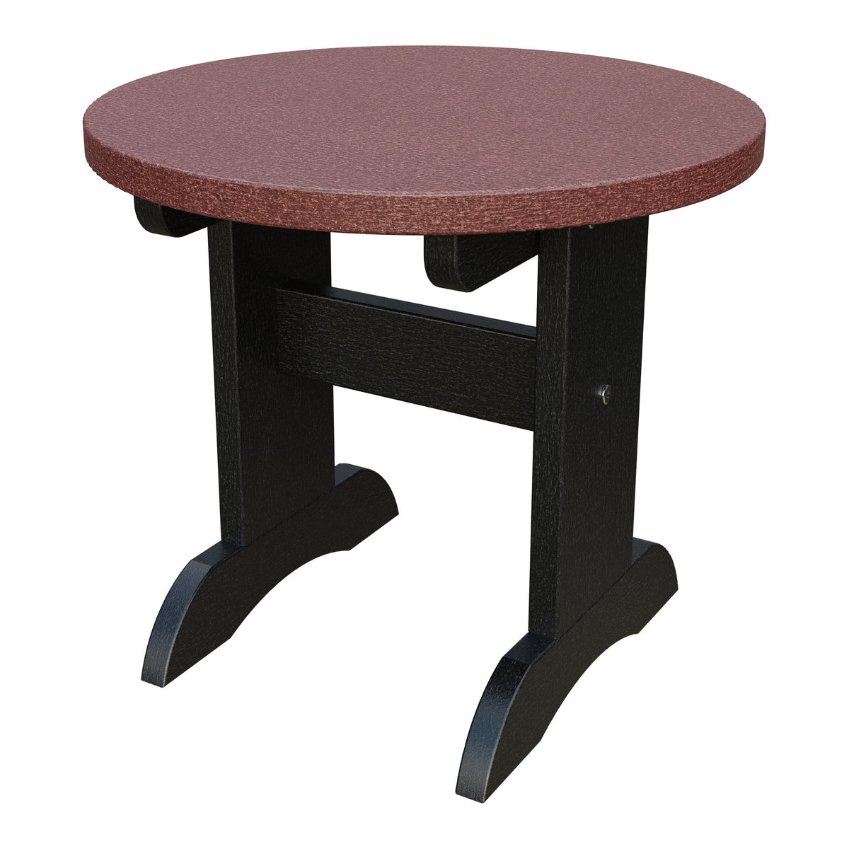 Amish Adirondack Round End Table in Cherrywood & Black
