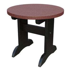 Amish Adirondack Round End Table in Cherrywood & Black