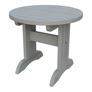 Amish Adirondack Round End Table in Driftwood Gray