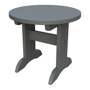 Amish Adirondack Round End Table in Gray