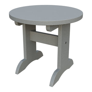 Amish Adirondack Round End Table in Light Gray