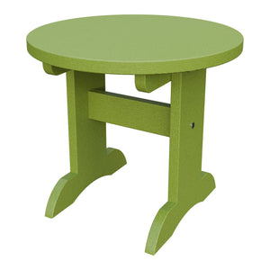 Amish Adirondack Round End Table in Tropical Lime Green