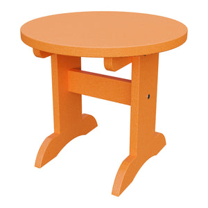 Amish Adirondack Round End Table in Bright Orange