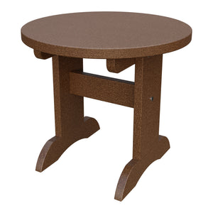 Amish Adirondack Round End Table in Tudor Brown