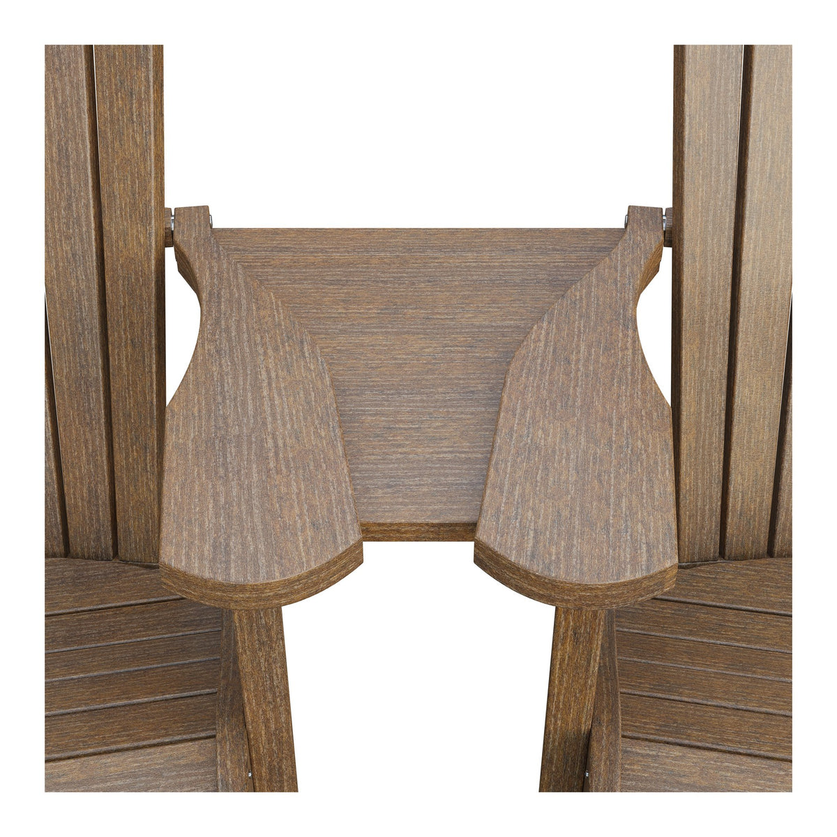 Amish Adirondack Settee Table Connector in Antique Mahogany