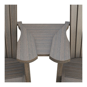 Amish Adirondack Settee Table Connector in Brazilian Walnut
