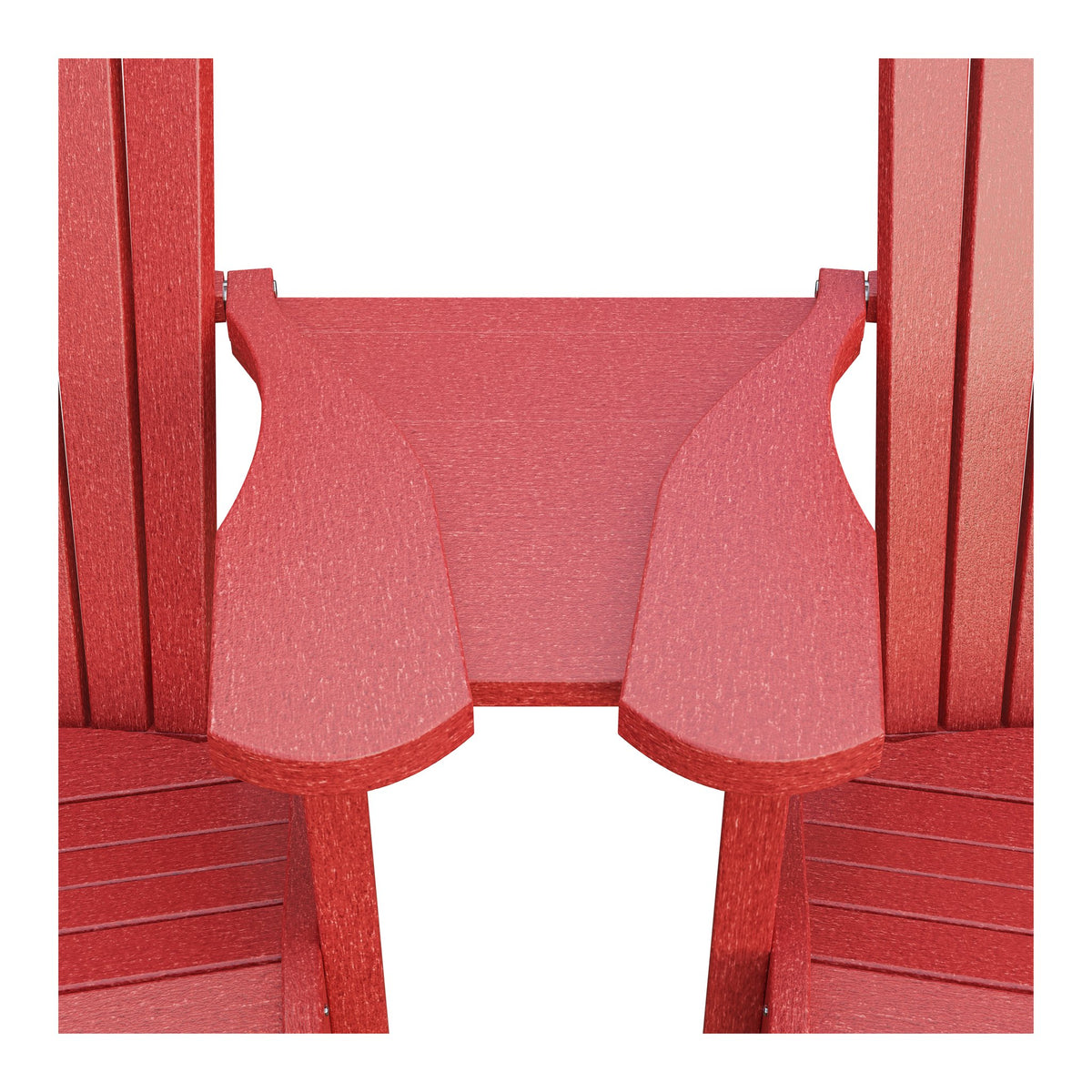 Amish Adirondack Settee Table Connector in Cardinal Red