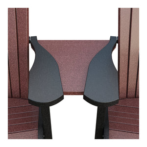 Amish Adirondack Settee Table Connector in Cherrywood & Black