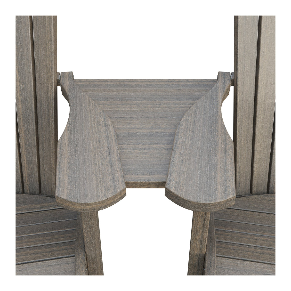 Amish Adirondack Settee Table Connector in Coastal Gray