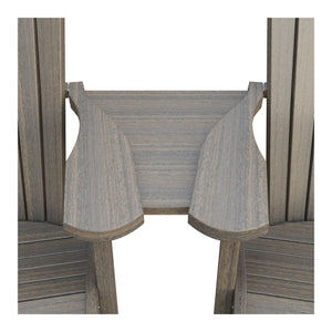 Amish Adirondack Settee Table Connector in Coastal Gray