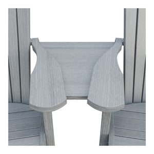 Amish Adirondack Settee Table Connector in Driftwood Gray