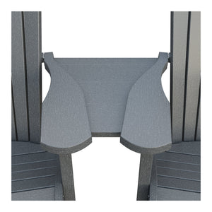 Amish Adirondack Settee Table Connector in Gray