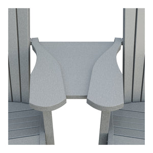 Amish Adirondack Settee Table Connector in Light Gray