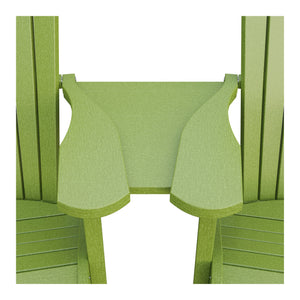Amish Adirondack Settee Table Connector in Tropical Lime Green