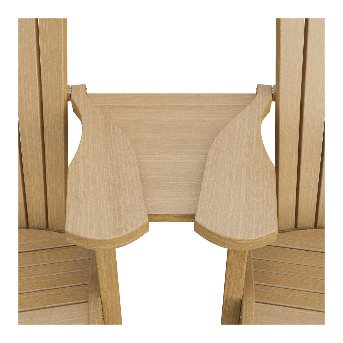 Amish Adirondack Settee Table Connector in Natural Teak