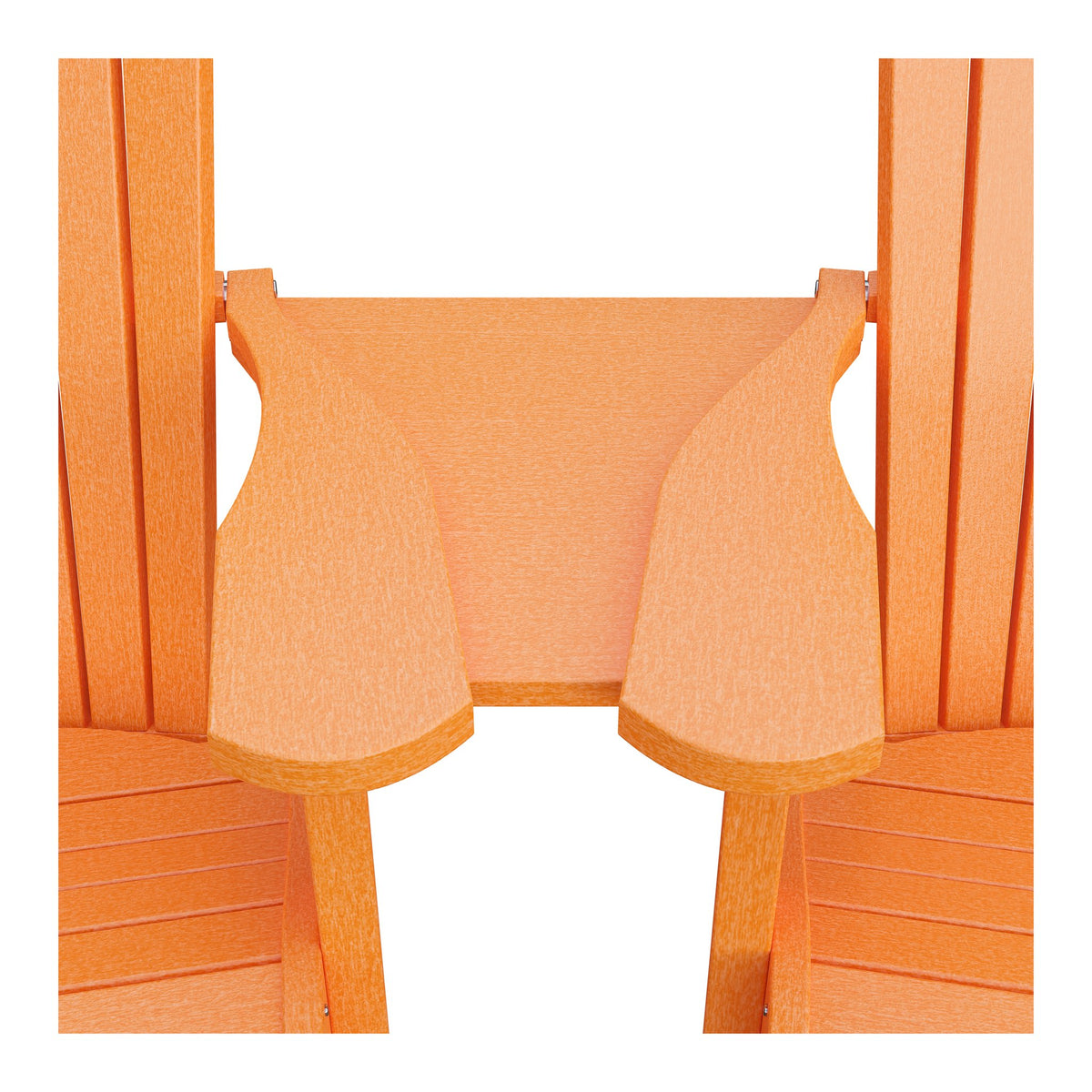 Amish Adirondack Settee Table Connector in Bright Orange