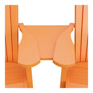Amish Adirondack Settee Table Connector in Bright Orange