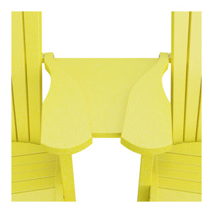 Amish Adirondack Settee Table Connector in Lemon Yellow
