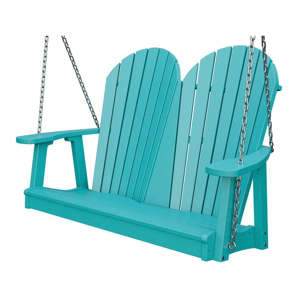 Amish Adirondack 4' Poly Hanging Swing in Aruba Blue