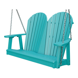 Amish Adirondack 4' Poly Hanging Swing in Aruba Blue