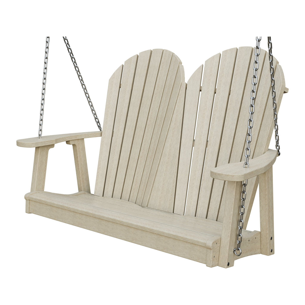 Amish Adirondack 4' Poly Hanging Swing in Birchwood