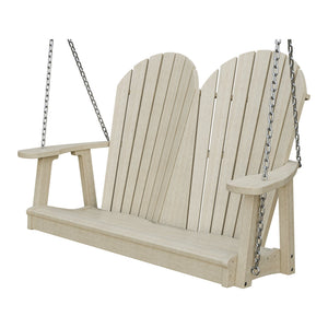 Amish Adirondack 4' Poly Hanging Swing in Birchwood