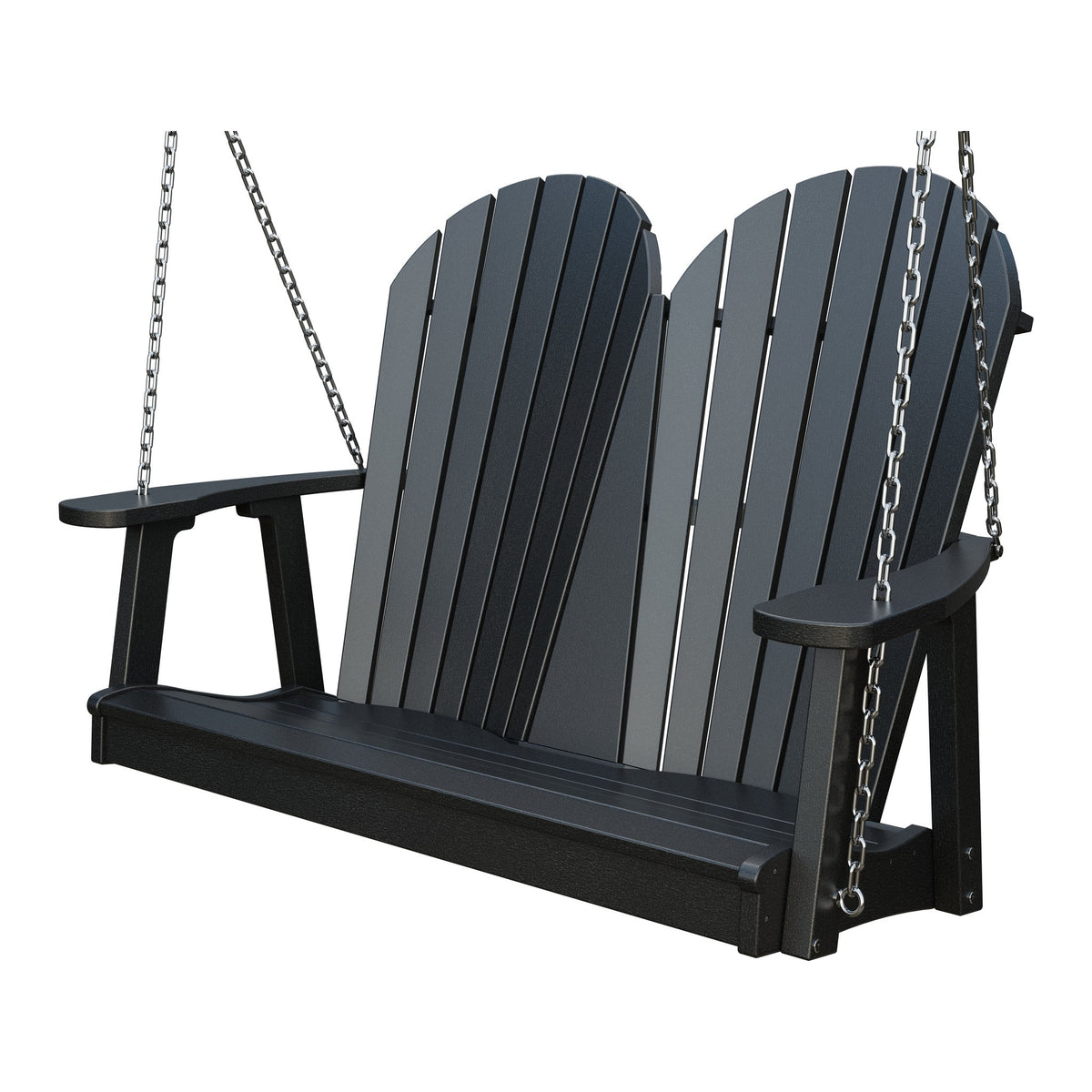 Amish Adirondack 4' Poly Hanging Swing in Black