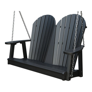 Amish Adirondack 4' Poly Hanging Swing in Black