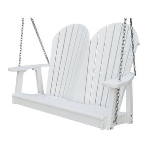Amish Adirondack 4' Poly Hanging Swing in Bright White