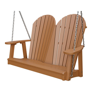 Amish Adirondack 4' Poly Hanging Swing in Cedar