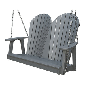 Amish Adirondack 4' Poly Hanging Swing in Gray