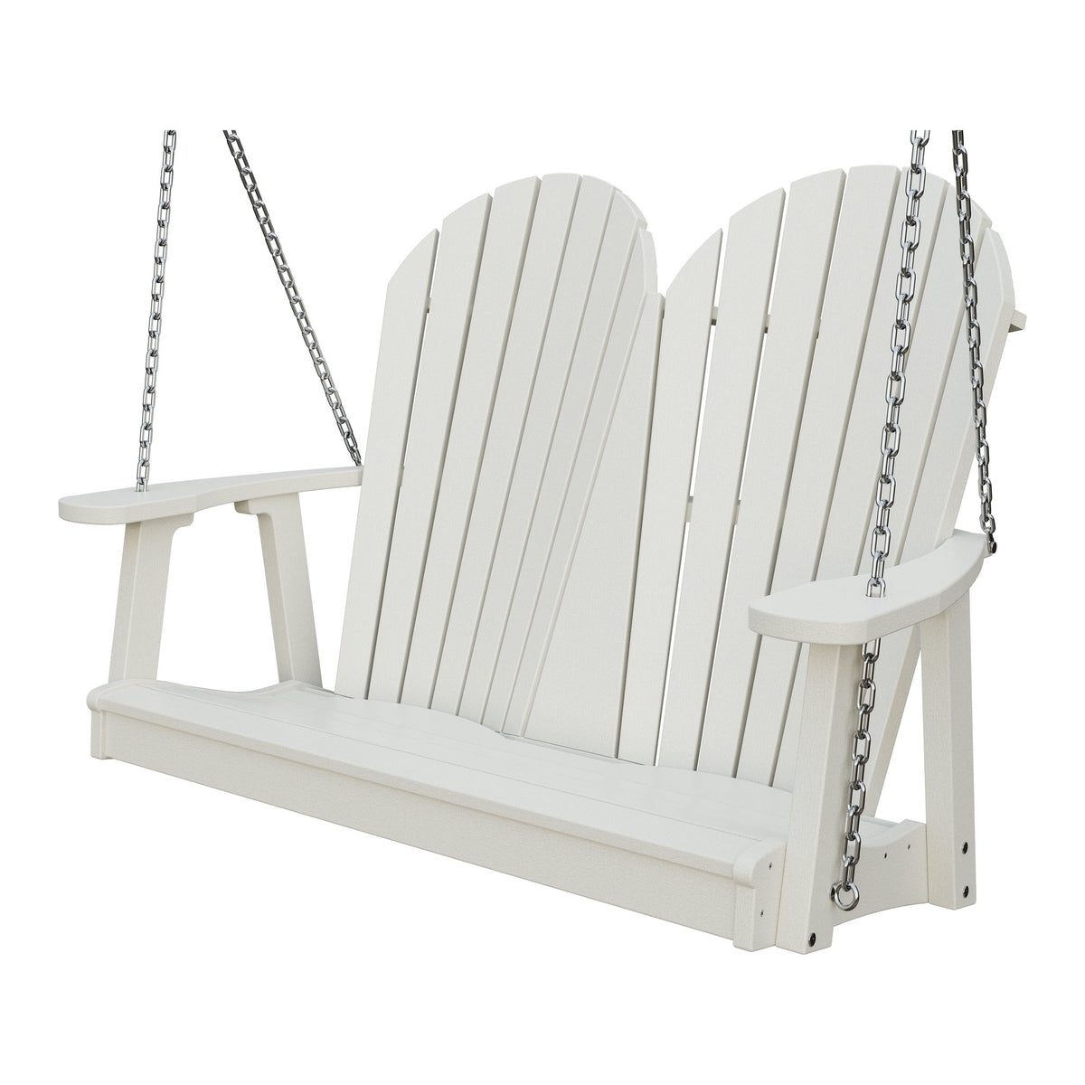 Amish Adirondack 4' Poly Hanging Swing in Ivory